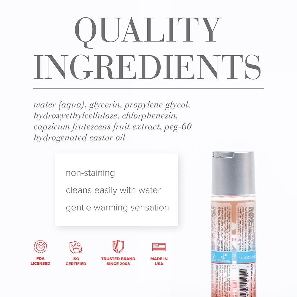 System JO H2O Anal Warming Water-Based Lubricant - Clear - 2 oz