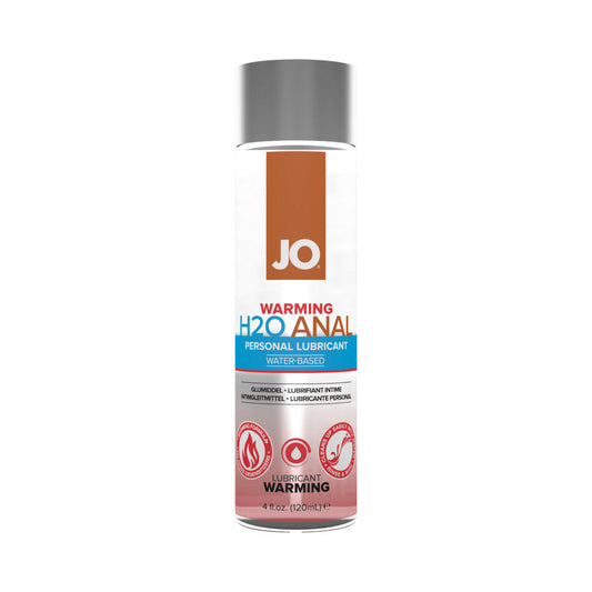 System JO H2O Anal Warming Water-Based Lubricant 4 oz - Clear