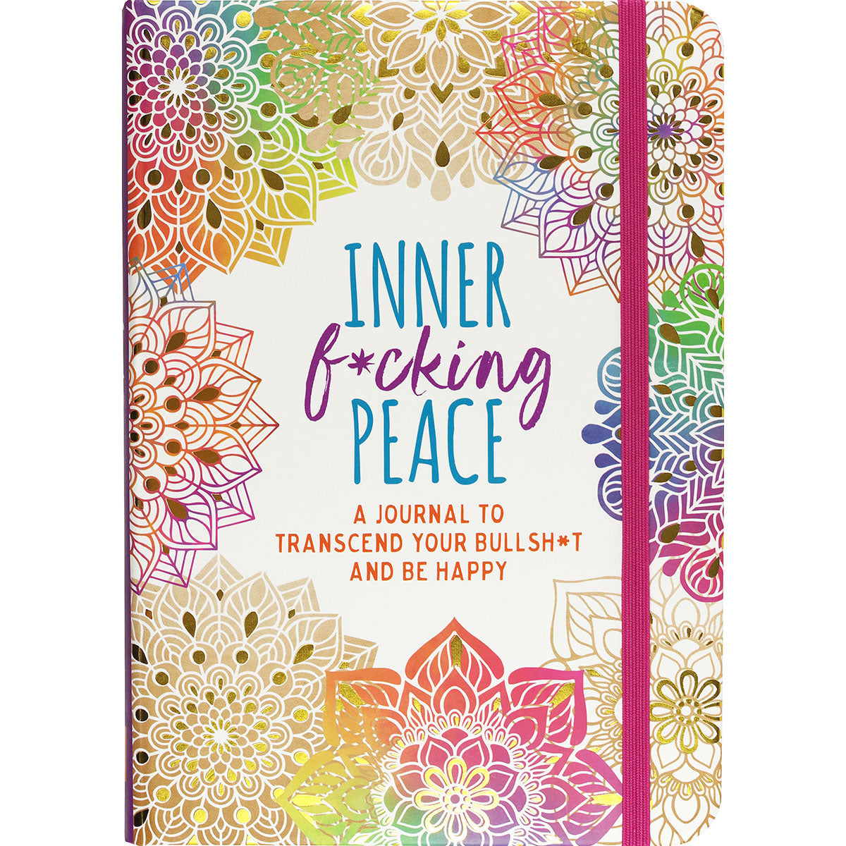 Peter Pauper Press Inner Fucking Peace Journal – 5 x 7 in – Hardcover with Pocket – Colorful Interior Design