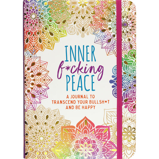 Peter Pauper Press Inner Fucking Peace Journal – 5 x 7 in – Hardcover with Pocket – Colorful Interior Design