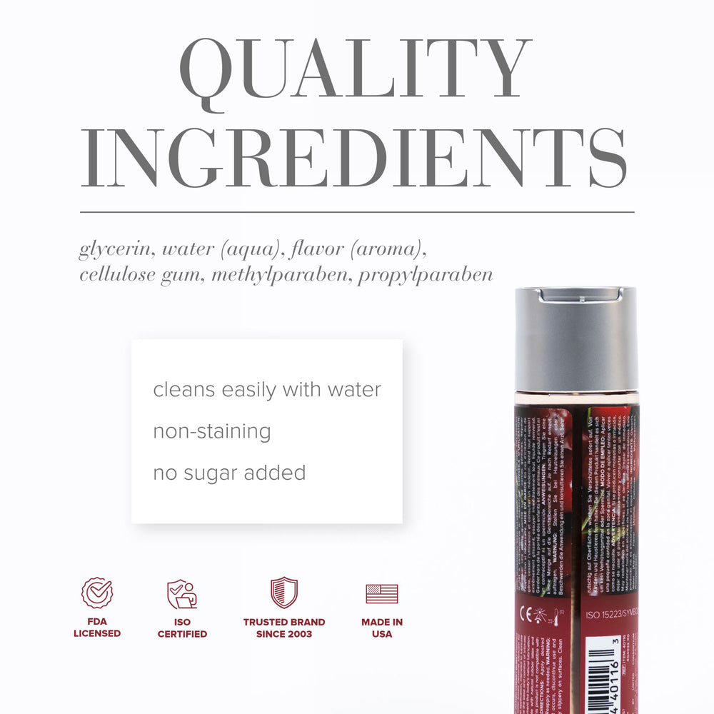 JO H2O Cherry Burst Flavored Water-Based Lubricant 4 oz – Clear