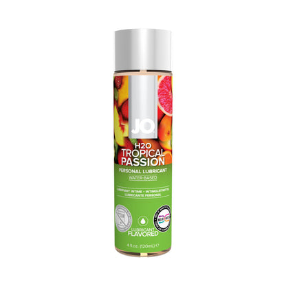 JO H2O Tropical Passion Flavored Water-Based Lubricant 4 oz - Clear