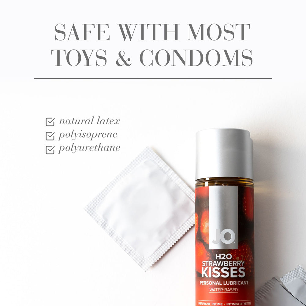 JO H2O Strawberry Kisses Flavored Water-Based Lubricant – Clear – 4 oz