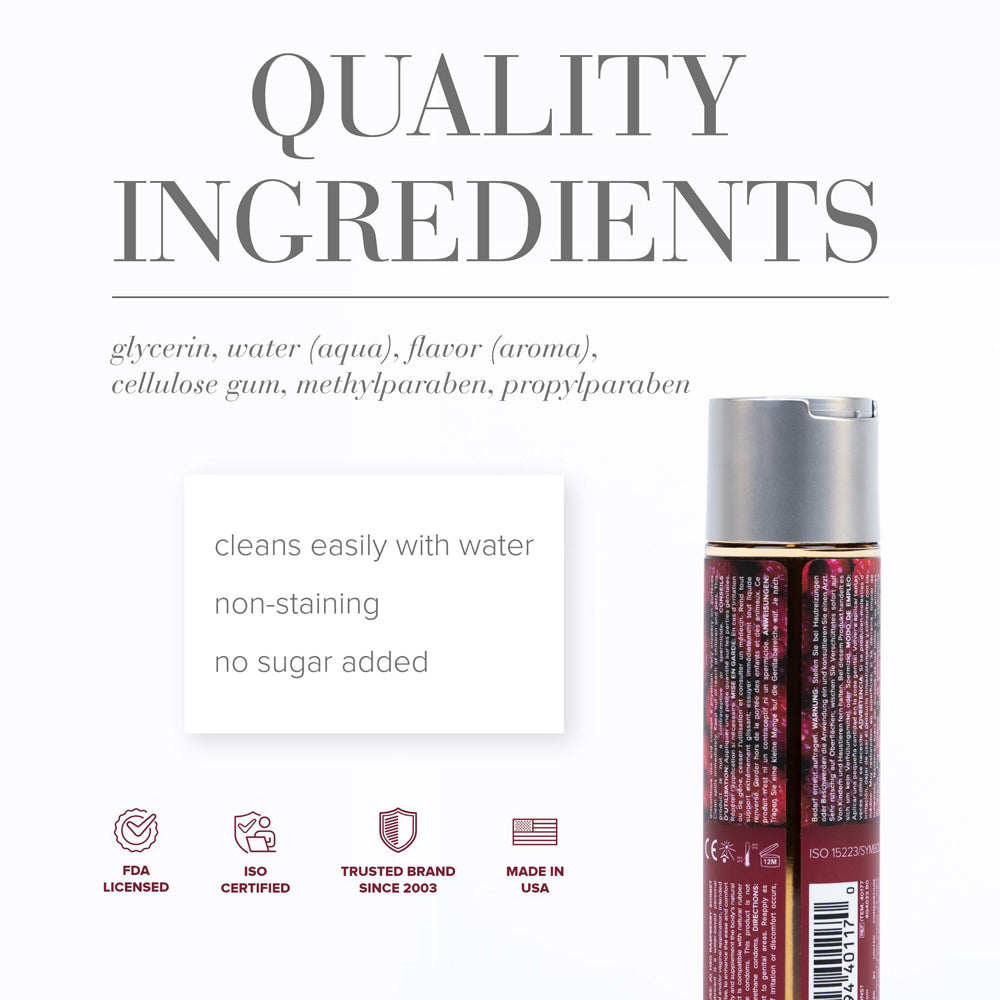 JO H2O Raspberry Sorbet Flavored Water-Based Lubricant - 4 oz