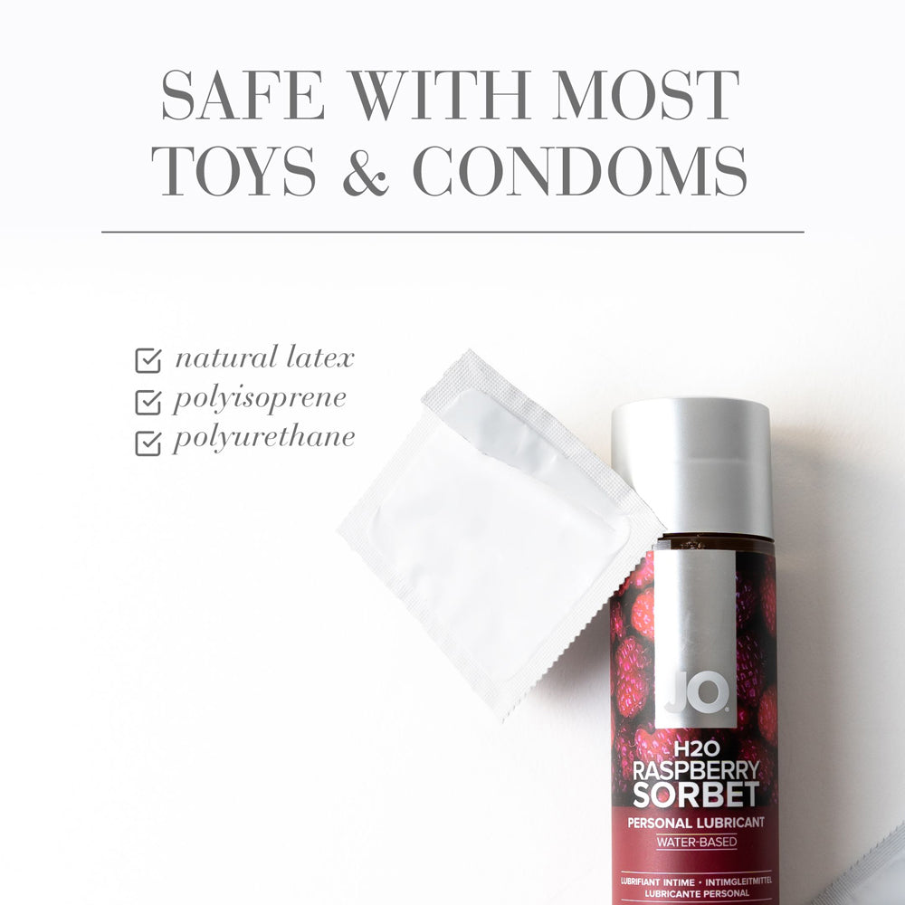 JO H2O Raspberry Sorbet Flavored Water-Based Lubricant - 4 oz