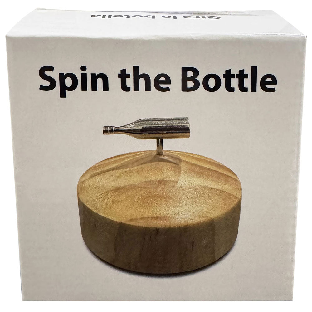 Kheper Games Spin the Bottle Game – Metal Bottle with Wooden Base