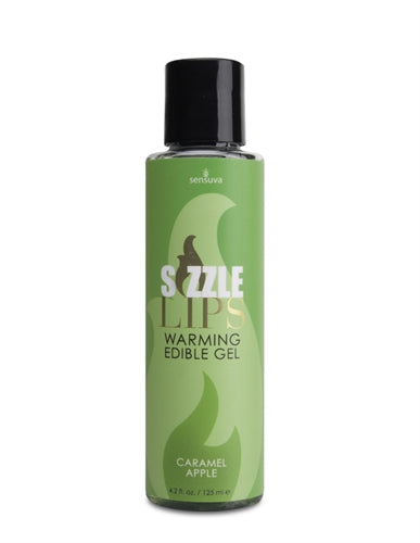 Sensuva Sizzle Lips Warming Edible Gel - Caramel Apple - 4.2 Oz