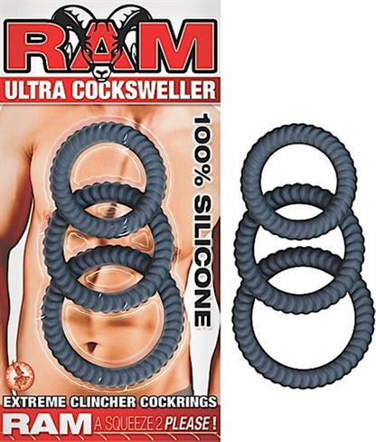 Ram Ultra Cocksweller - Silicone Penis Rings - Black