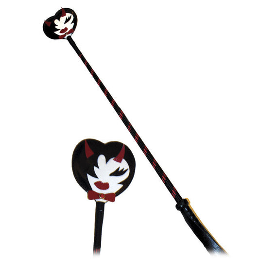 Vixen Riding Crop (Leather) - Black Adult Accessory