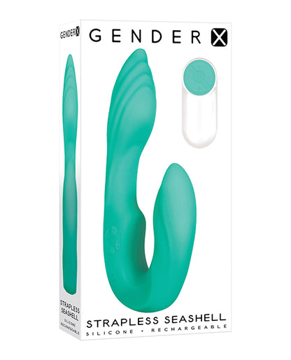 Evolved Novelties Strapless Seashell Dual Vibrator – Teal