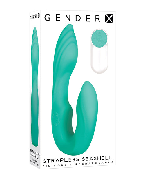 Evolved Novelties Strapless Seashell Dual Vibrator – Teal