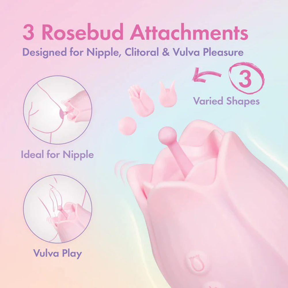 Blush Play With Me Romantic Rose Compact Personal Massager – Pink