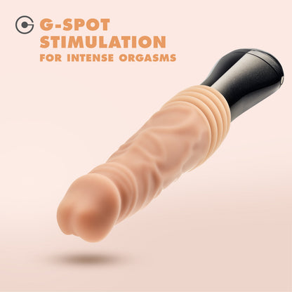 Dr. Skin Dr. Knight Thrusting Gyrating Vibrating Dildo - Beige