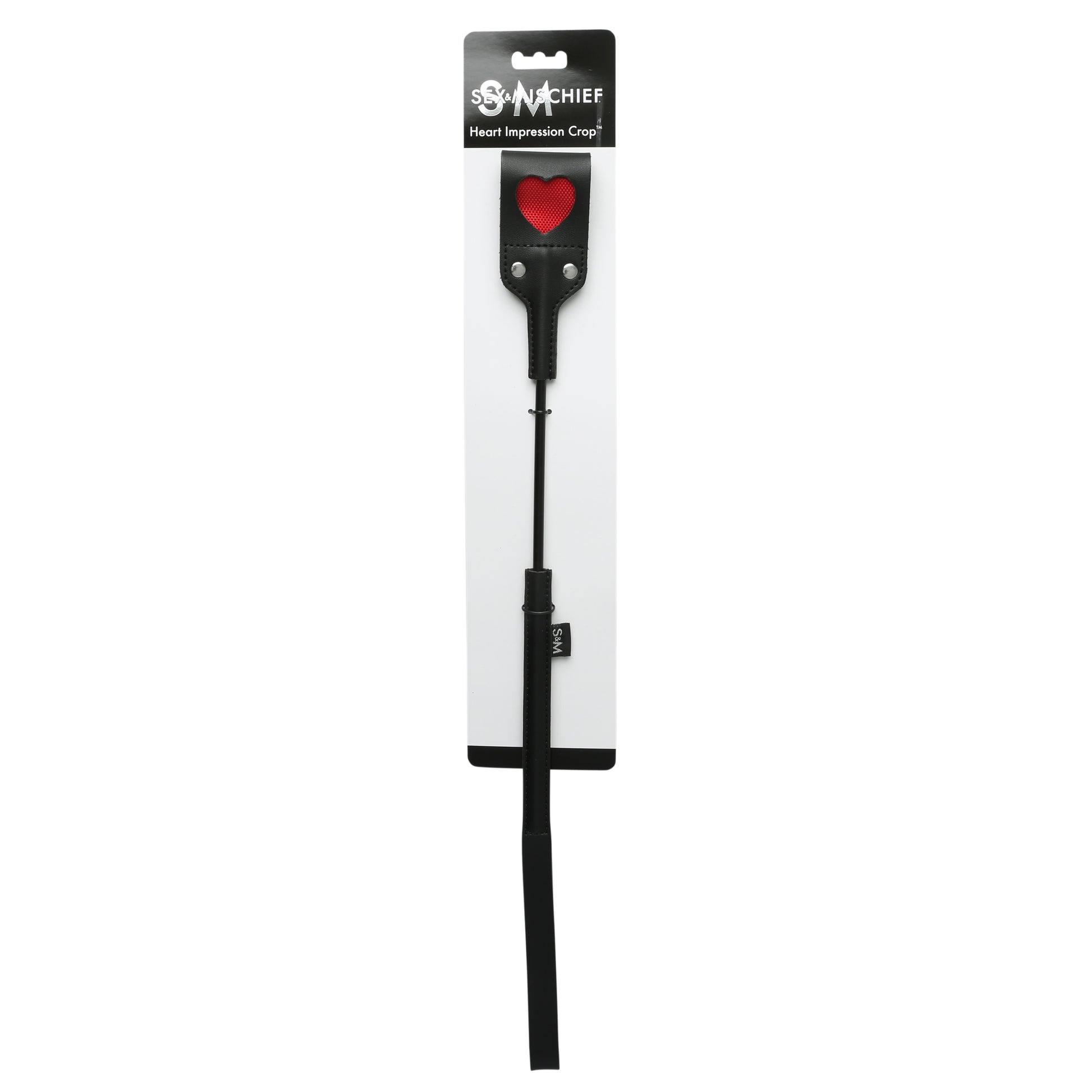 Sportsheets Sex and Mischief Heart Impression Paddle – Black