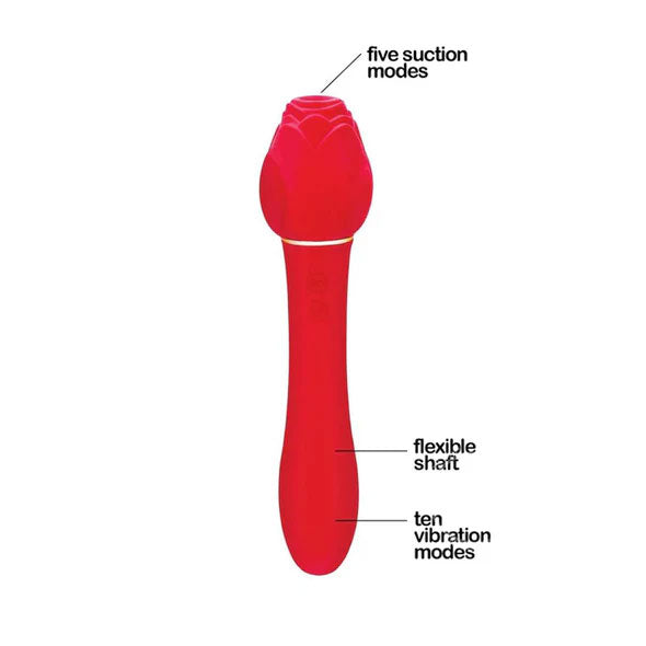 Wild Rose Suction Vibrator - Red