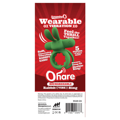 Screaming O Ohare Rechargeable Bullet - Green - Multi-Speed Vibration