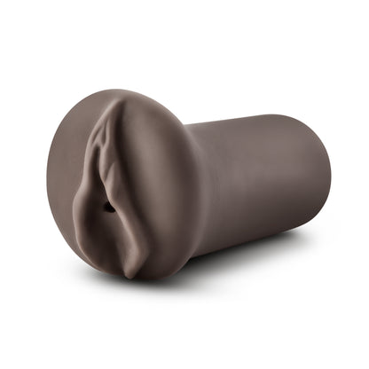 Blush Nicole's Kitty Stretchy Male Stroker with Ribbed Canal - Brown