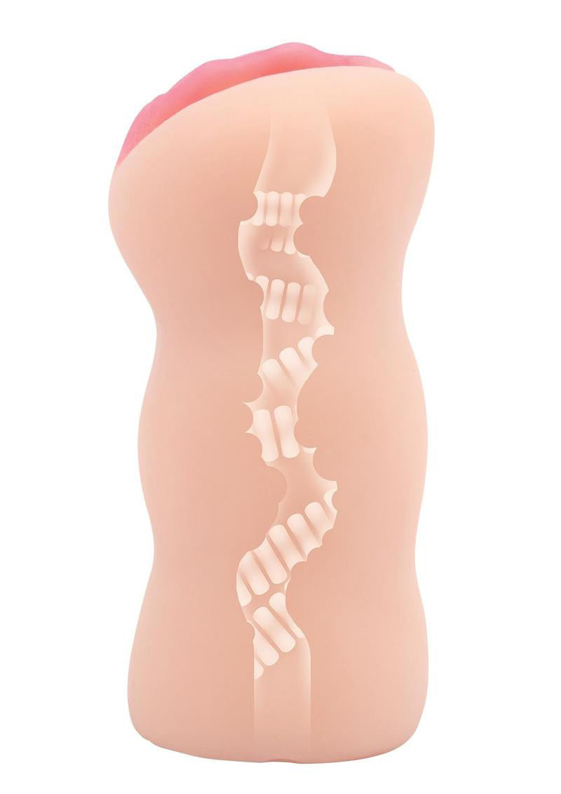 ZOLO Vibrating Pussy Stroker with Multi-Speed Bullet – Light Beige