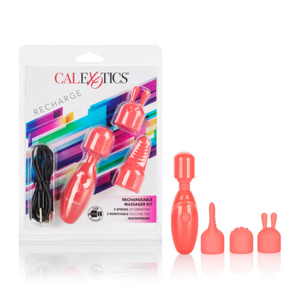 CalExotics Rechargeable Massager Kit with Multi-Speed Vibration - Pink