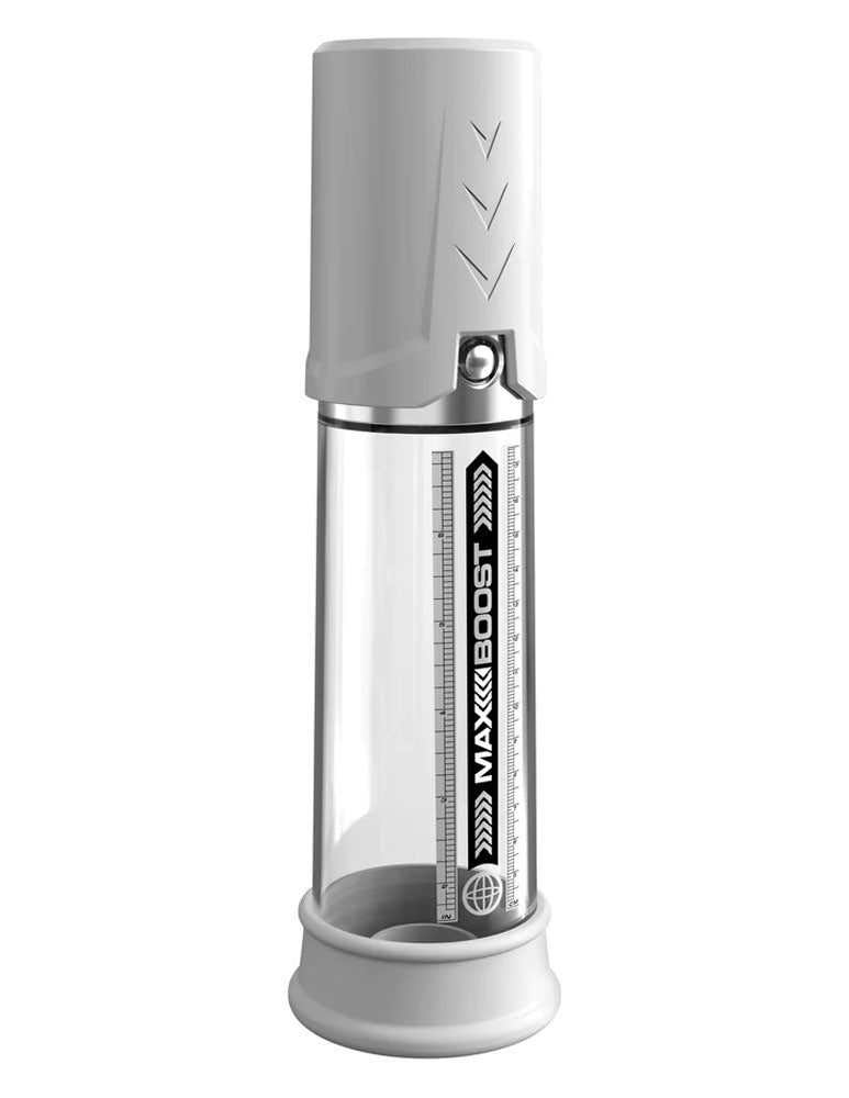 Pipedream Max Boost Penis Pump – Manual Piston-Action Suction Device – White