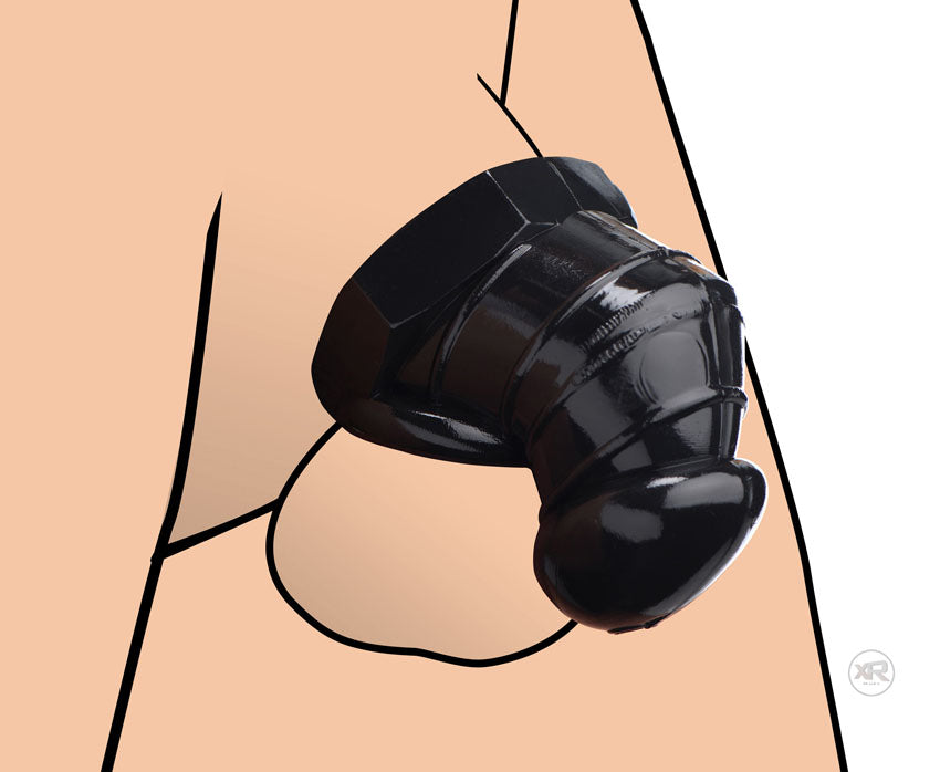 Master Series Detained Black Restrictive Chastity Cage – Teasing Design