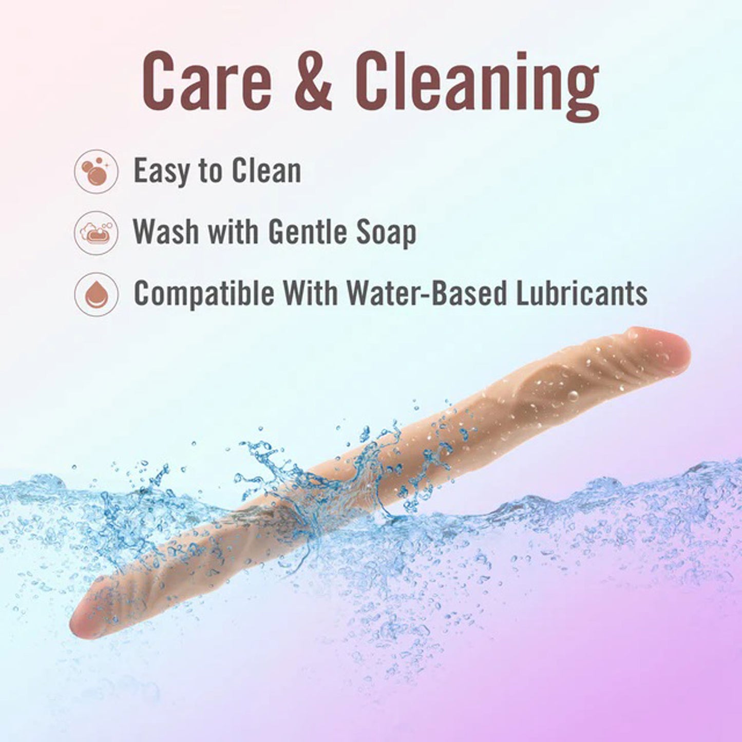 Dr. Skin Plus 14-Inch Posable Double Dong - Beige