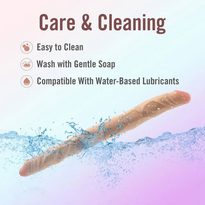 Dr. Skin Plus 14-Inch Posable Double Dong - Beige