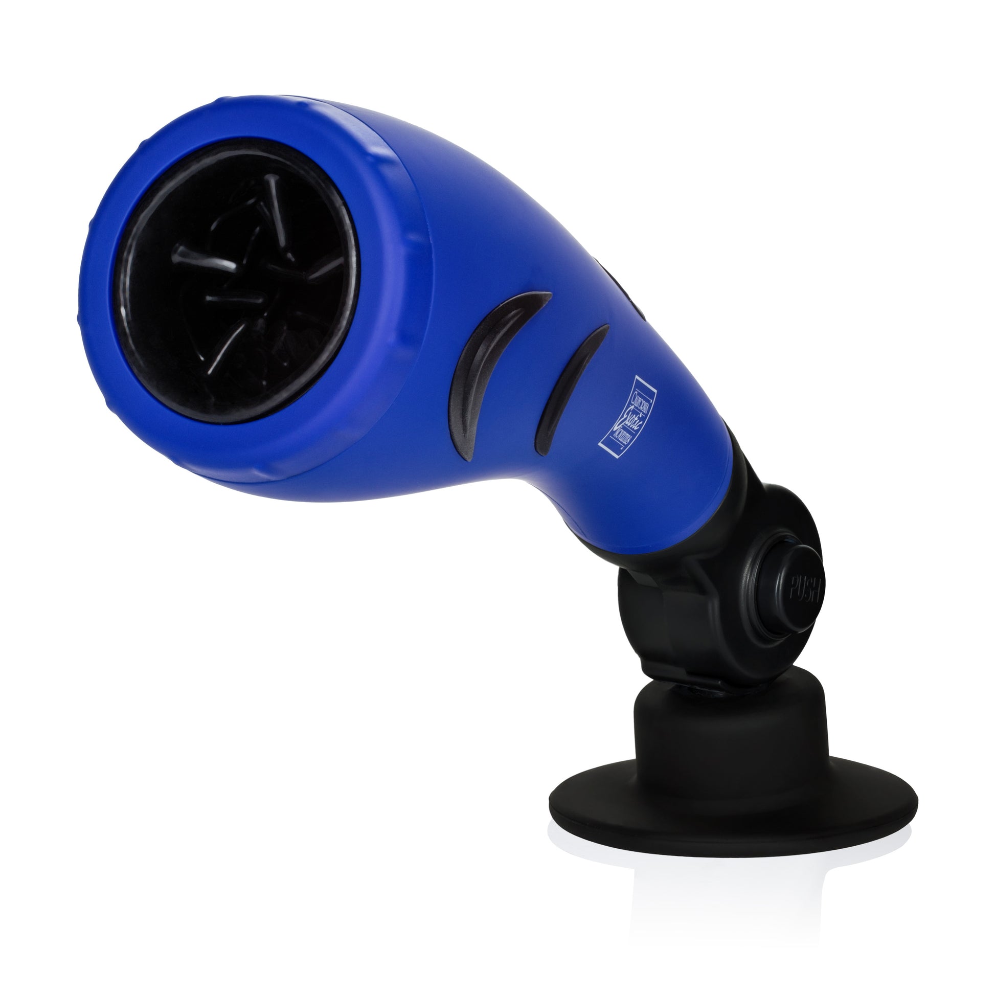 Apollo Hydro Power Stroker – Blue – Vibrating Stroker with Suction Cup Base
