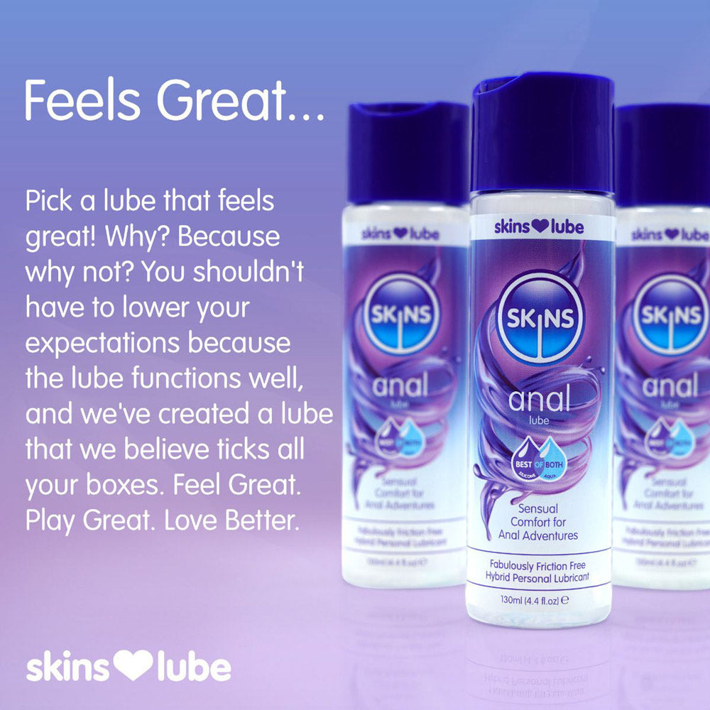 Skins Anal Hybrid Silicone and Water Based Lubricant – 4.4 Fl Oz