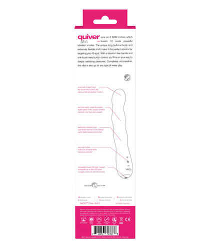 VeDO Quiver Plus Rechargeable Vibe – G-Spot Vibrator – Pink