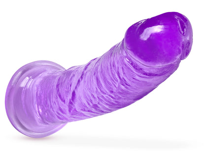 B Yours Plus Roar N Ride - Soft TPE Dildo with Suction Cup - Purple