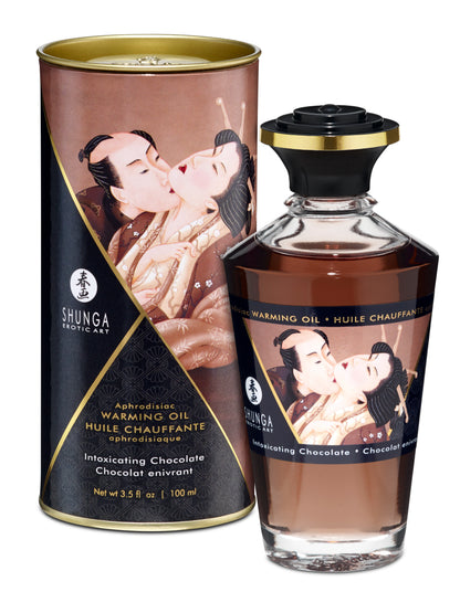 Shunga Aphrodisiac Warming Oil - Intoxicating Chocolate - 3.5 Fl. Oz.