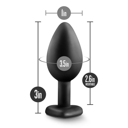 Temptasia Bling Plug - Small Anal Plug with Tapered Tip - Black