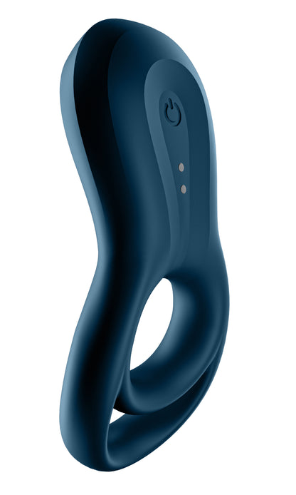 Satisfyer Epic Duo Penis Ring with Clitoral Stimulator – Dark Blue