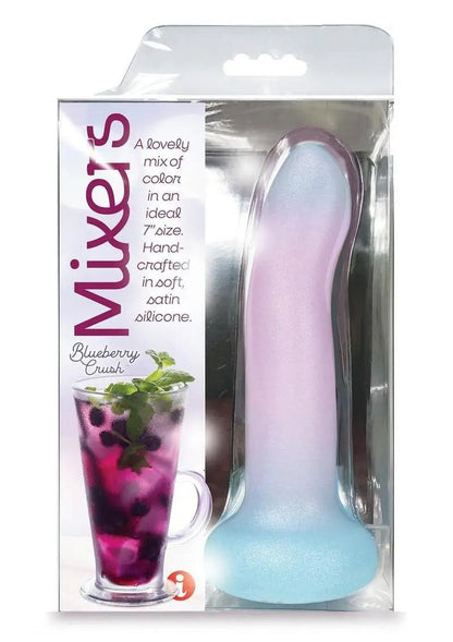 Mixers Blueberry Crush 8" Dildo - Multi-Color Silicone with Suction Cup