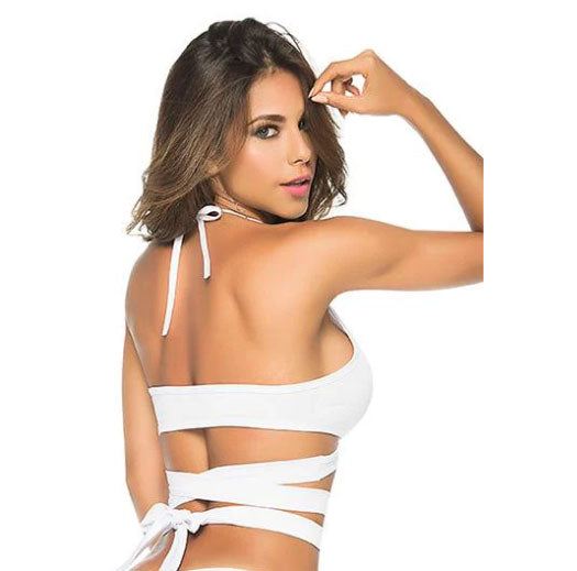 Mapale Wrap Around Top – Halter Style – White – Small/Medium