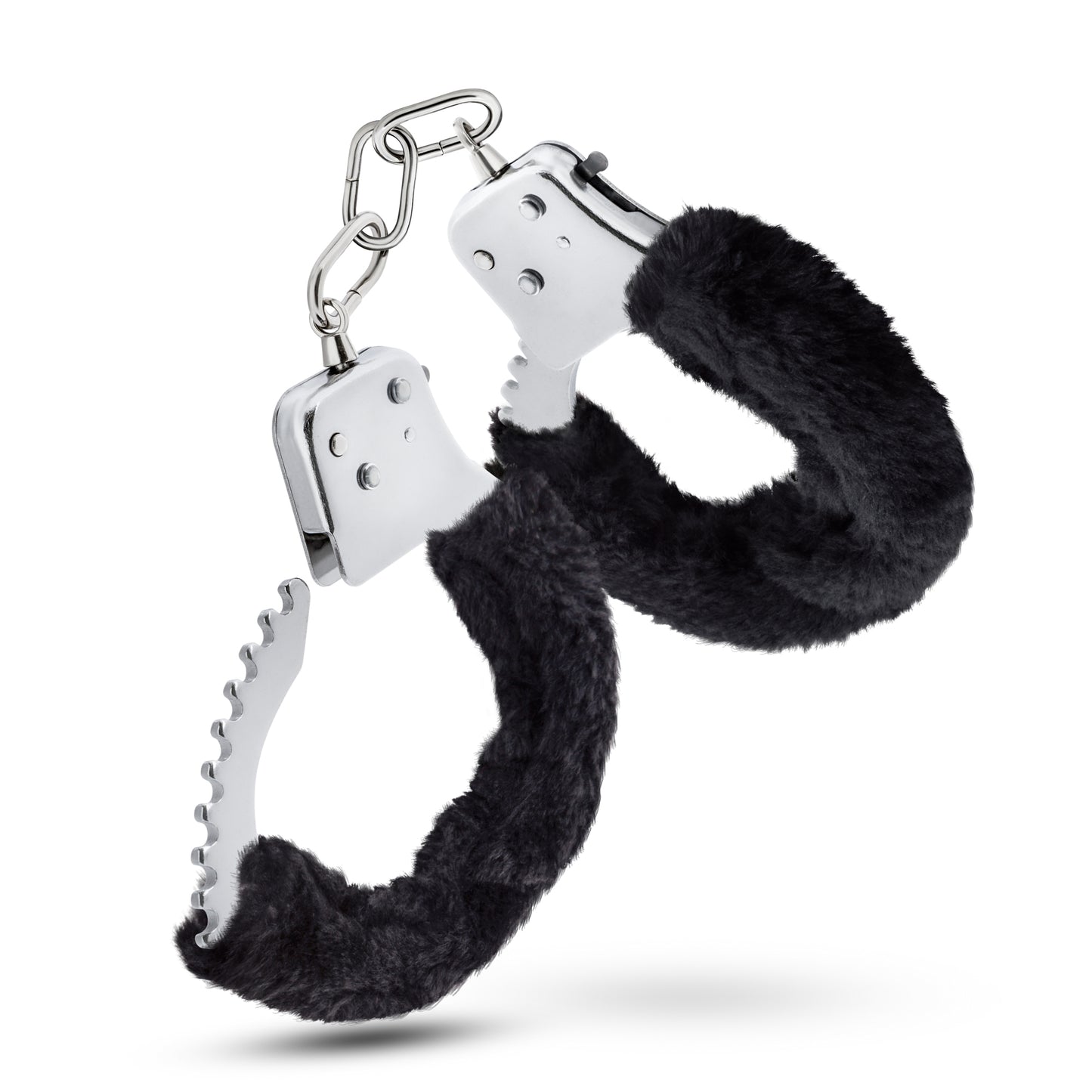 Blush Temptasia Cuffs - Adjustable Black Stainless Steel Cuffs with Safety Release Levers