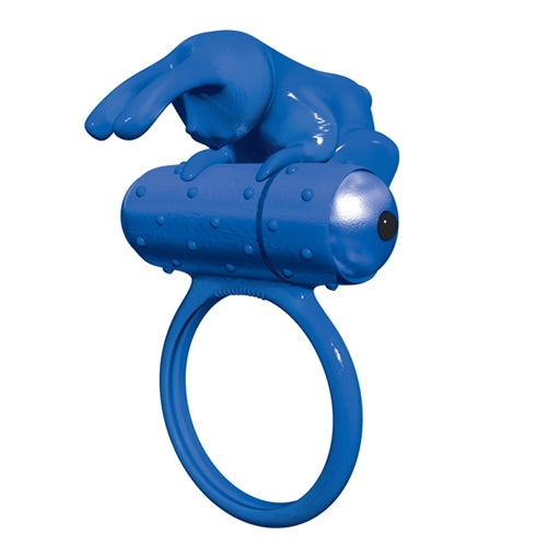Buzz Bunny Cockring Vibe - Multi-Speed Vibrating Ring - Blue