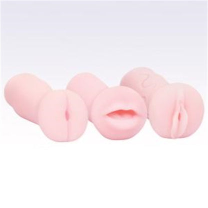 Icon Brands Pocket Pink 3 Pack Masturbators – Realistic, Phthalate Free, Beige