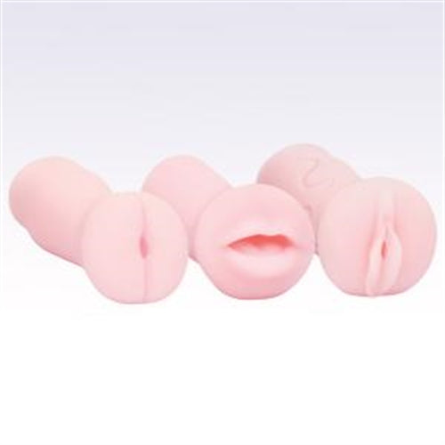 Icon Brands Pocket Pink 3 Pack Masturbators – Realistic, Phthalate Free, Beige