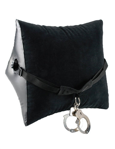 Pipedream Deluxe Position Master With Cuffs – Inflatable Position Pillow – Black