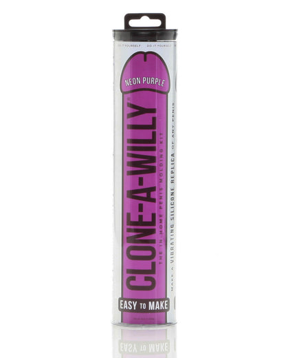 Clone-a-Willy Neon Purple Silicone Replica Kit with Vibrating Unit