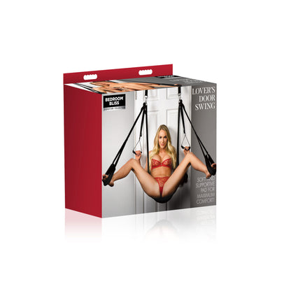 XR Brands Lover's Door Swing - Padded Door Swing for Comfortable Support - Black