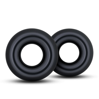 Blush Stay Hard Donut Rings – Oversized Cock Rings – Black