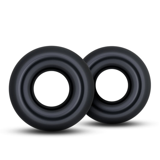 Blush Stay Hard Donut Rings – Oversized Cock Rings – Black