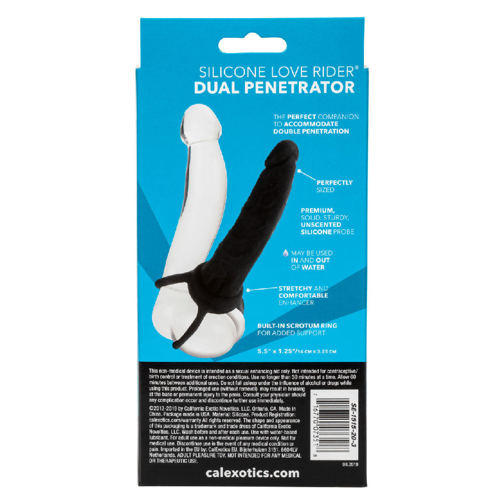 CalExotics Silicone Love Rider Dual Penetrator – Black