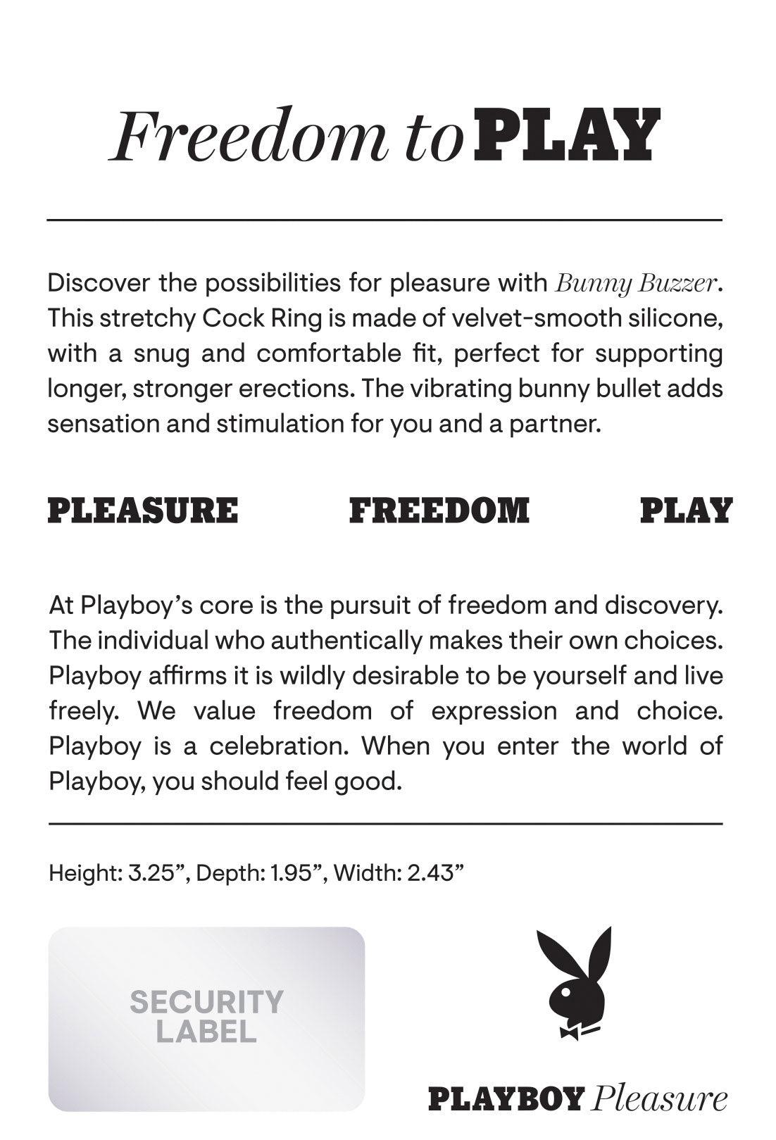 Playboy Pleasure Bunny Buzzer Cock Ring with Vibrating Bullet - Deep Teal