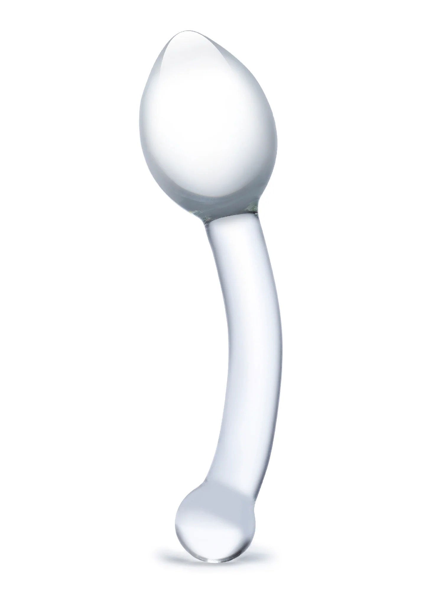 Electric Novelties Pure Indulgence Anal Slider – Clear – Curved Glass Anal Toy