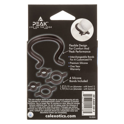 CalExotics Peak Prolong Kit - Enhancer with 4 Silicone Bands - Black