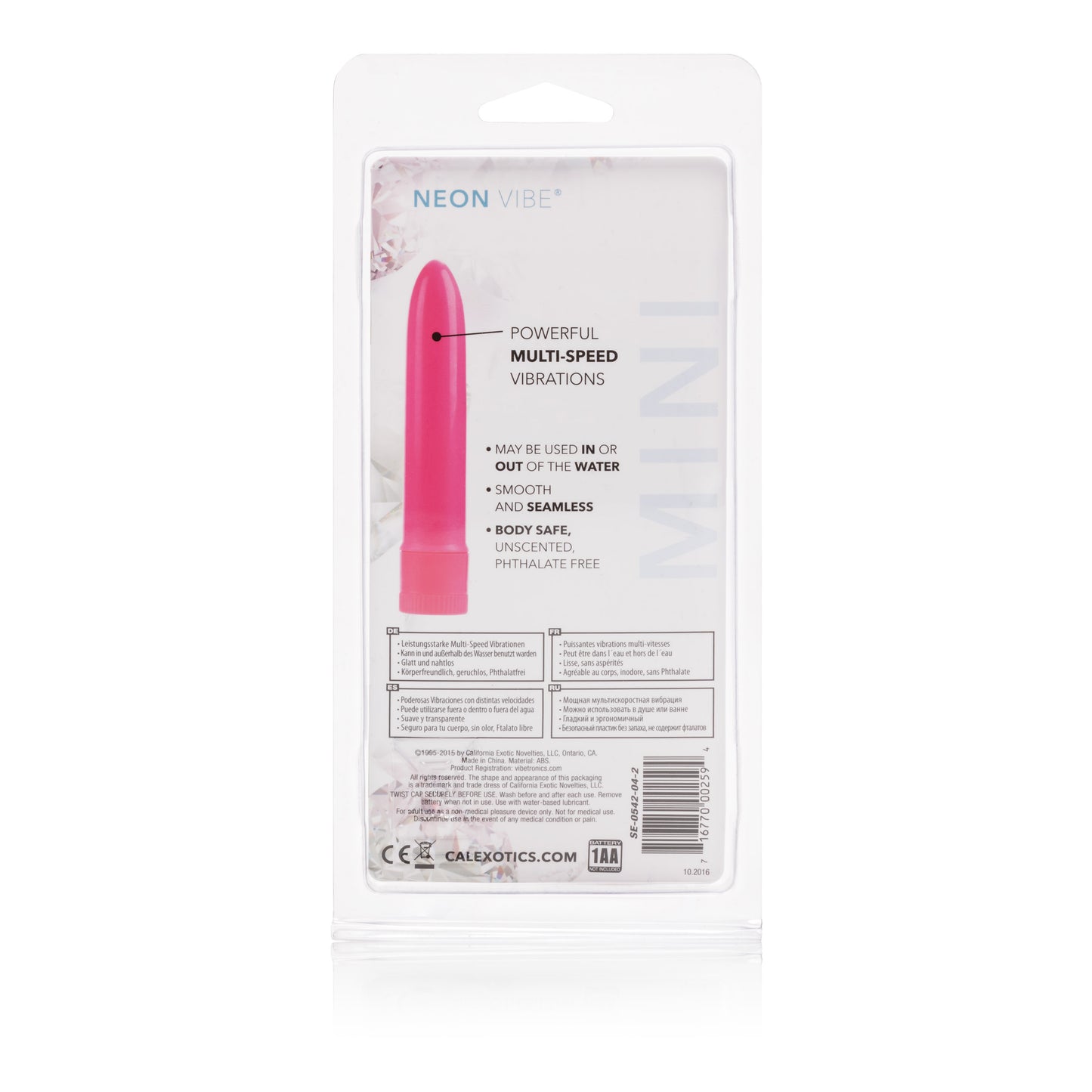CalExotics Mini Neon Vibe Multi-Speed Vibrator – Pink